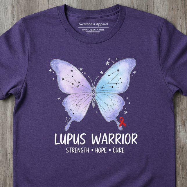 Lupus Krigare Fjäril Purple T Shirt (Skapare uppladdad)