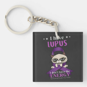 Lupus Krigare Grumpy Cat Nyckelring Rolig Lupus
