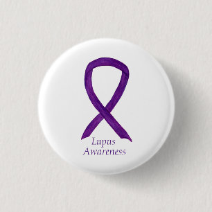 Lupus Lila Awareness Ribbon Anpassningsbar Art Pin Knapp