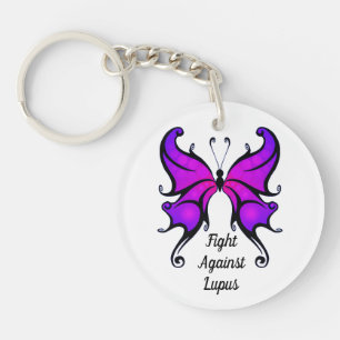 Lupus Lila Butterfly DIN IMAGE-fotonyckelkedja