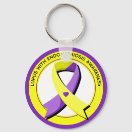 Lupus med Endometrios Awareness Heart Nyckelring