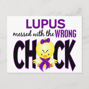 Lupus-meddelande med fel Chick Vykort