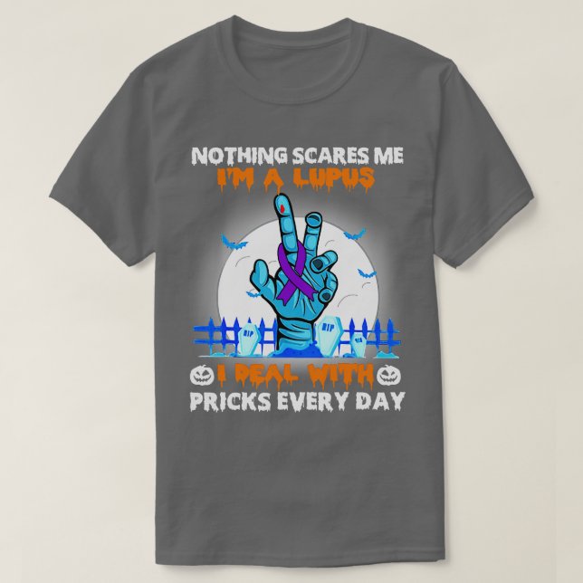 Lupus Medvetenhet Inget Skrämmer mig Happy hallowe T Shirt (Design framsida)