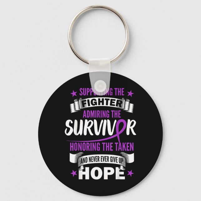 Lupus medvetenhet månad Fighter Support Autoimmun  Nyckelring (Framsida)