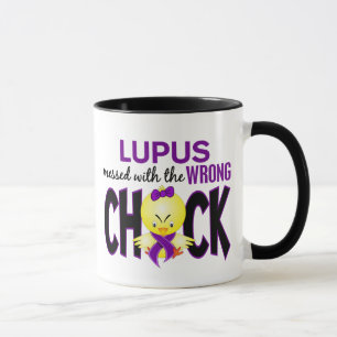 Lupus röra med den fla chicken mugg