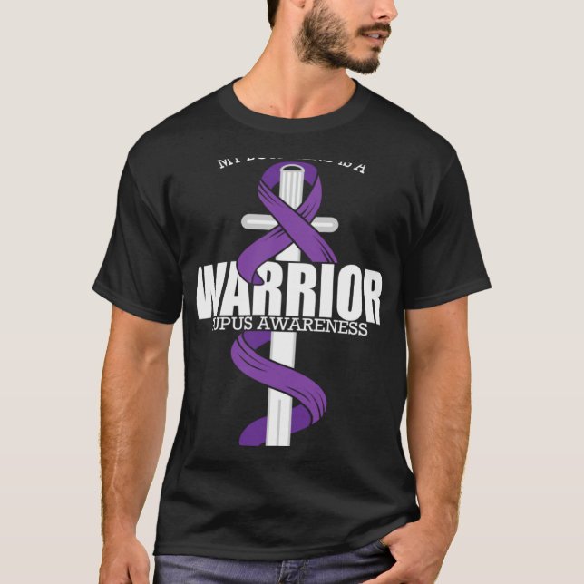 Lupus Warrior Boyfriend Lupus Awareness T Shirt (Framsida)