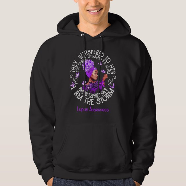 Lupus Warrior, hon viskade tillbaka jag är stormen Hoodie (Framsida)