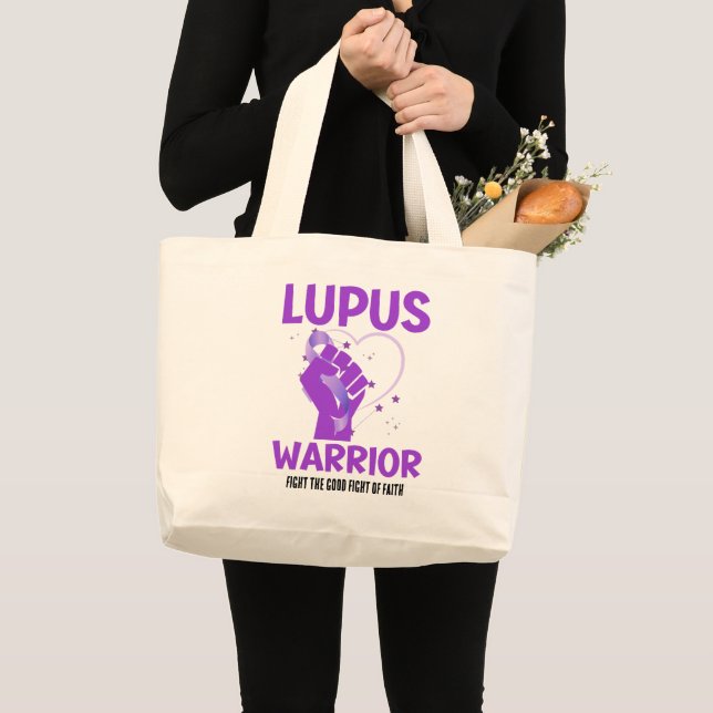 LUPUS WARRIOR Lila Raising Awareness Månad Jumbo Tygkasse (Framsida (produkt))