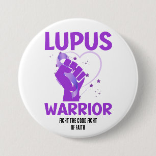 LUPUS WARRIOR Lila Raising Awareness Månad Knapp
