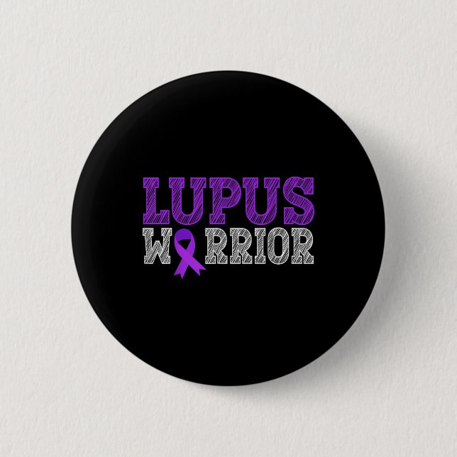 Lupus Warrior Lila Ribbon Lupus Awareness Month Knapp (Framsida)