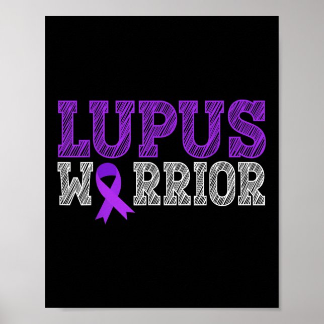 Lupus Warrior Lila Ribbon Lupus Awareness Month Poster (Framsidan)