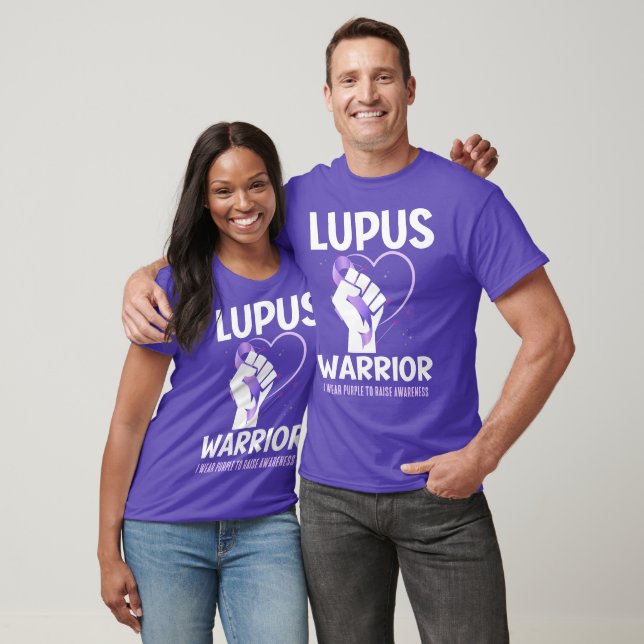 LUPUS WARRIOR Lila Ribbon Raising Awareness T Shirt (Unisex)