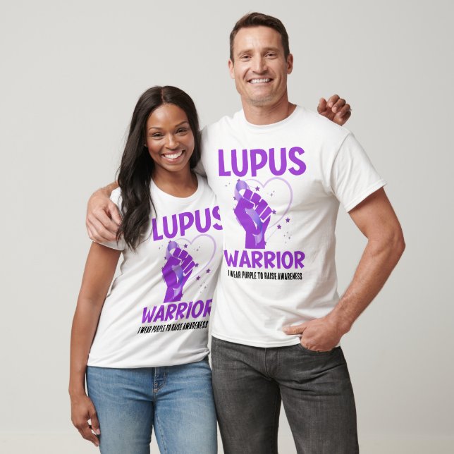 LUPUS WARRIOR Lila Ribbon Raising Awareness T Shirt (Unisex)
