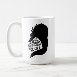 Lupus Warrior Mug – Hand-Lettered Wolf Quote Kaffemugg