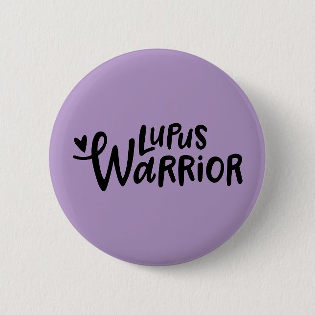 Lupus Warrior-nål – Handskriven medvetenhetsknapp Knapp (Framsida)