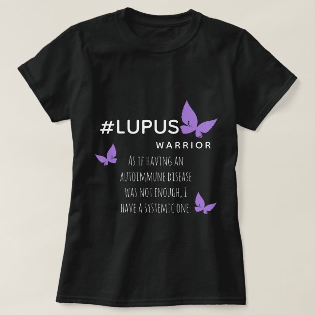 Lupus Warrior Strong Girl Roligt Quote T Shirt (Design framsida)