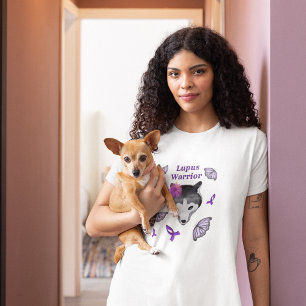 Lupus Warrior Varg Lila Ribbon Butterfly T Shirt