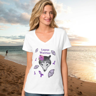 Lupus Warrior Varg Lila Ribbon Butterfly T Shirt
