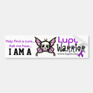Lupuskrigare… ger sig aldrig upp! bildekal