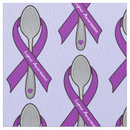 Lupusmedvetenhet med skedar för energi tyg