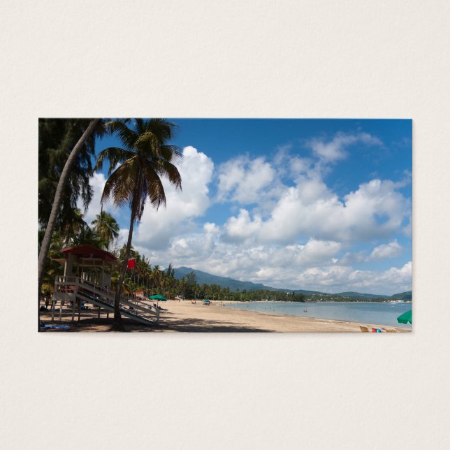 Luquillo Beach Puerto Rico Visitkort (Framsidan)