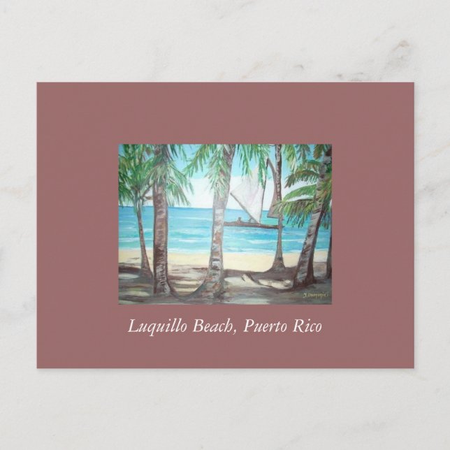 Luquillo Beach, Puerto Rico Vykort (Framsida)