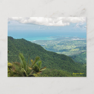 luquillo-bergen som bortser från kust puerto rico vykort