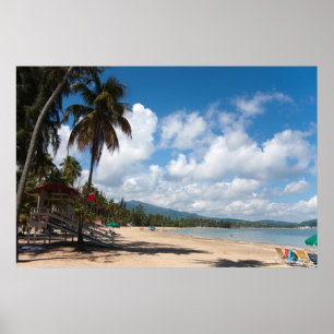 Luquillo strand Puerto Rico Poster