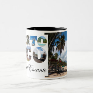 Luquillo strand Puerto Rico Två-Tonad Mugg