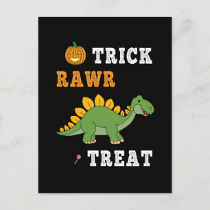 Lura Rawr Behandla Söt Halloween Stegosaurus Dino Vykort