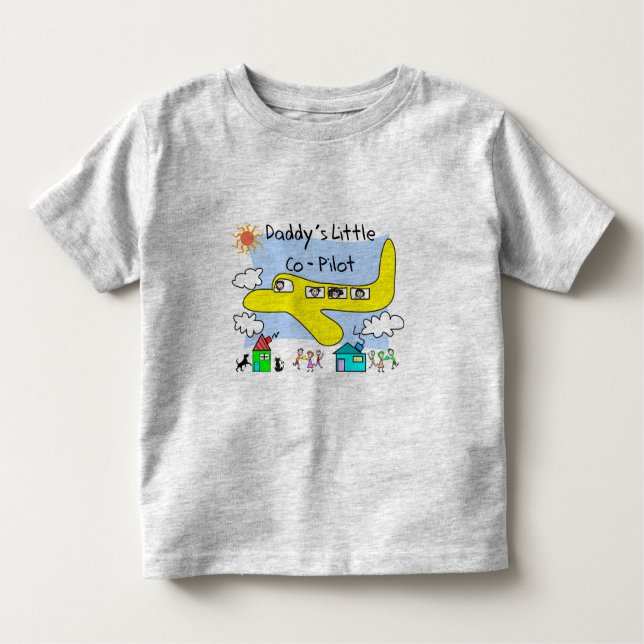 "Lurar copiloten för pappor lite" T-tröja Tee Shirt (Framsida)