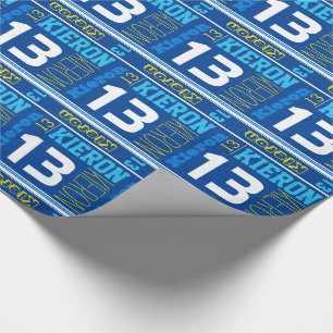 Lurar den 13th födelsedagen för det sportiga presentpapper