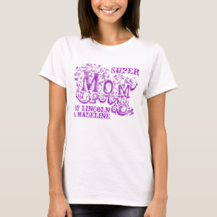 Lurar den dekorativa lilan för den toppna mamman tee shirt