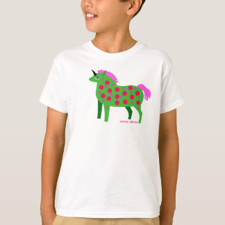 Lurar den gröna och rosa unicornen för tjock tee shirt