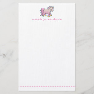 Lurar den rosa unicornen för personligen brevpapper