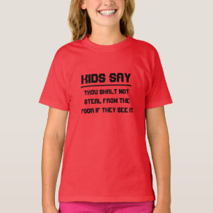 Lurar något att säga: Stöld för Thoushalt inte T-shirt