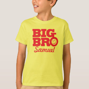Lurar röd gult för det stora bronamn t-skjortan tee shirt