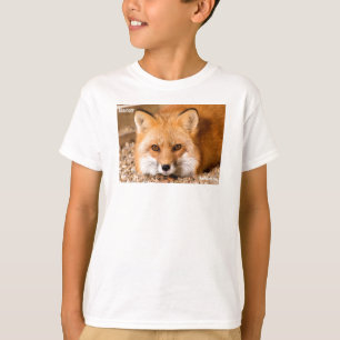 Lurar t-skjortan som presenterar den röda räven t shirt