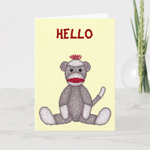 Luras Sock monkey-anteckningskort Kort