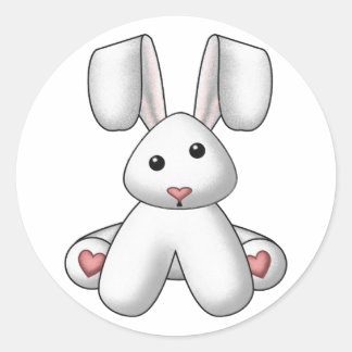 Luras stuffade Bunny 2 Runt Klistermärke