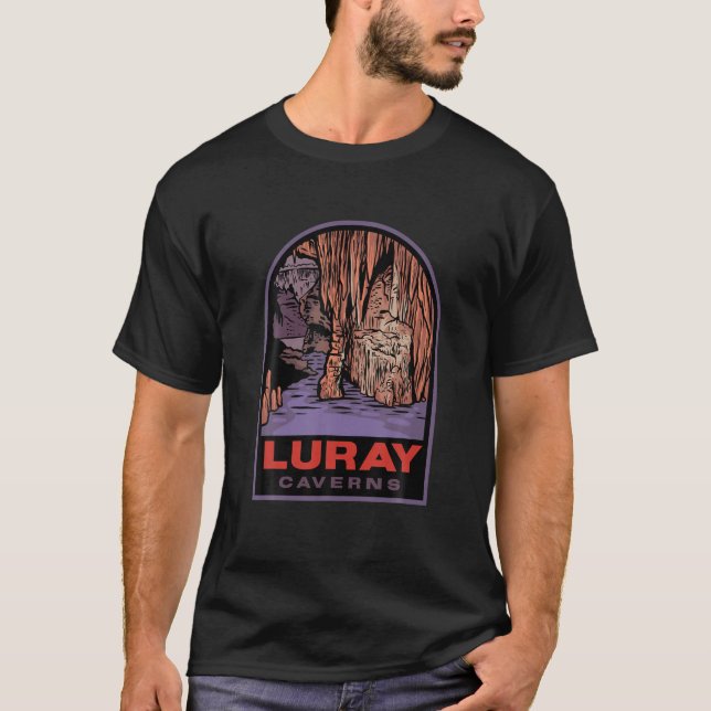 Luray Caverns Virginia Badge T Shirt (Framsida)