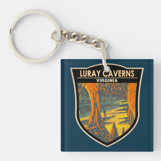 Luray Caverns Virginia Travel Art Badge (Framsidan)