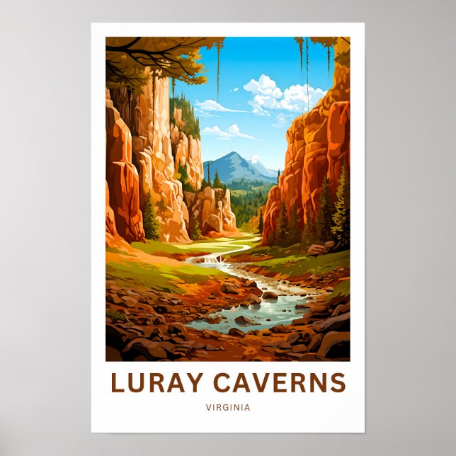 Luray Caverns Virginia Travel Skriv ut Poster (Framsidan)