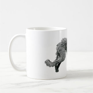 Lurcher Hund Line Teckning Art Kaffemugg