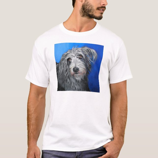 Lurcherflicka "för nätt vallmo" - t-shirt (Framsida)