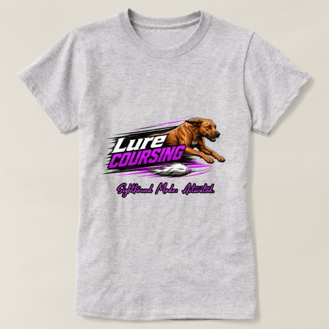 Lure Coursing Ridgeback T-shirt - Sighthound-läge  (Design framsida)