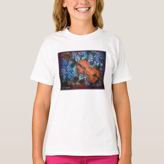 Lurendrejerifiolkvinna T-tröja för långärmad T Shirt (Framsida)