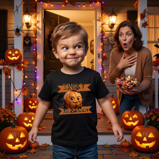 Lurig pumpa anpassat namn barn Halloween-tröja T Shirt