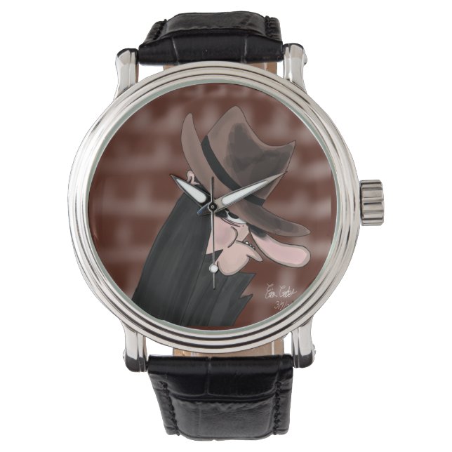 Lurvig seriefigur av skurk armbandsur (Framsida)