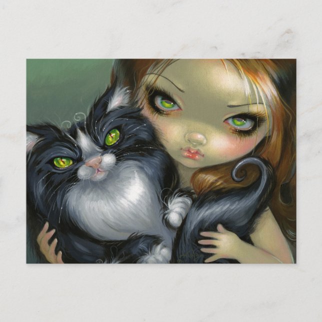 "Lurvig Smokingkatt" Postkort Vykort (Framsida)